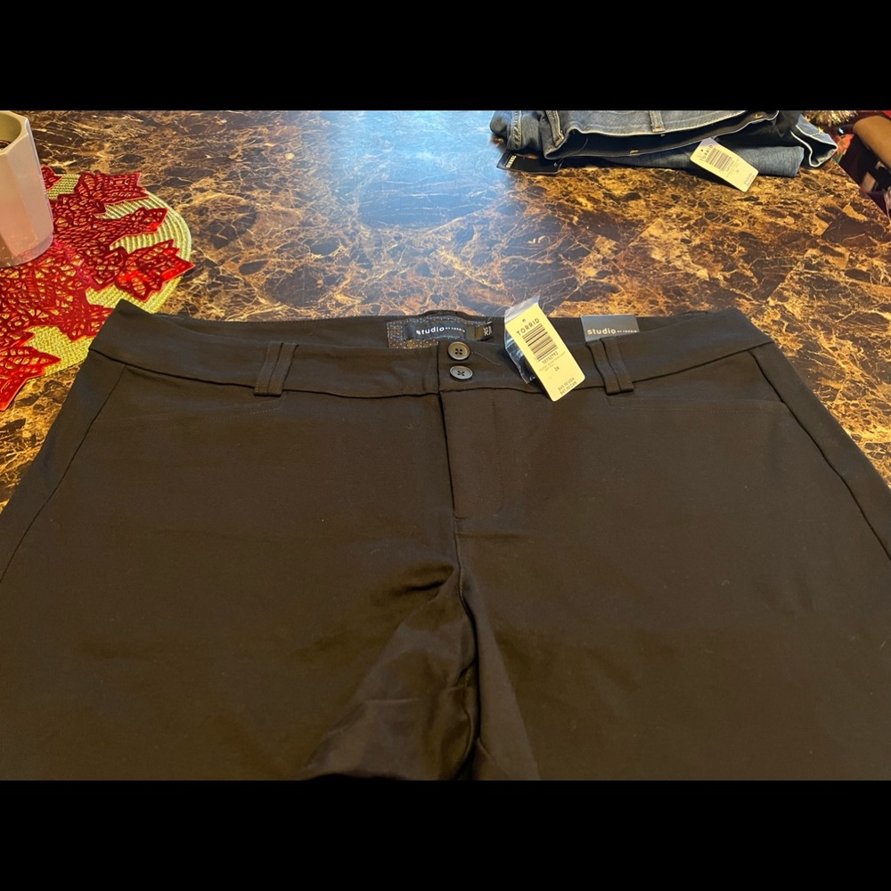 Torrid black pointe trousers plus size